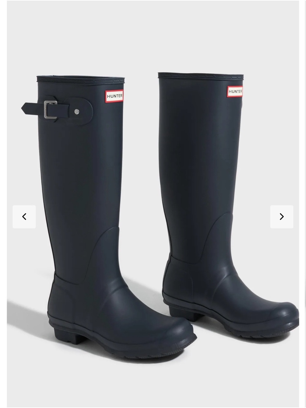 Hunter Original Navy Tall Rubber Rain Boots in Navy